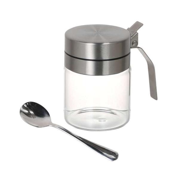 DULTON ダルトン SPICE JAR WITH SPOON スパイスジャー ウィズ スプーン ワンタッチ 密封容器 人気 かっこいい 見せる スプーン付き シンプル 高機能 砂糖 塩