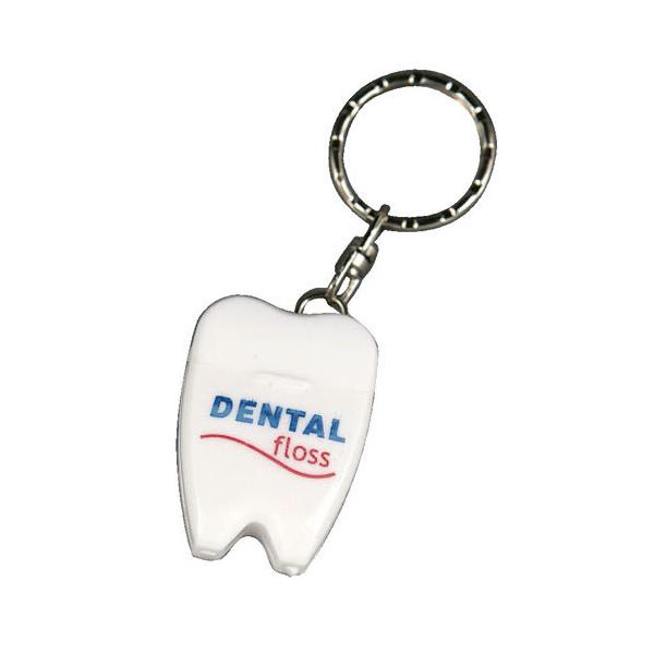出来る大人の可愛らしいエチケット。というよりは、単純にユニークだからキーホルダーにしたい。という感覚の、歯がモチーフのデンタルフロスキーホルダー。旅行用の洗面用具ポーチに付けたい気分です。もちろん、虫歯予防にも効果覿面。長さ15mもあるフロ...
