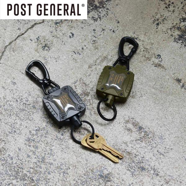 POST GENERAL ポストジェネラル REEL KEY HOLDER / リールキーホルダー カラビナ ワイヤーコード キーホルダー アウトドア