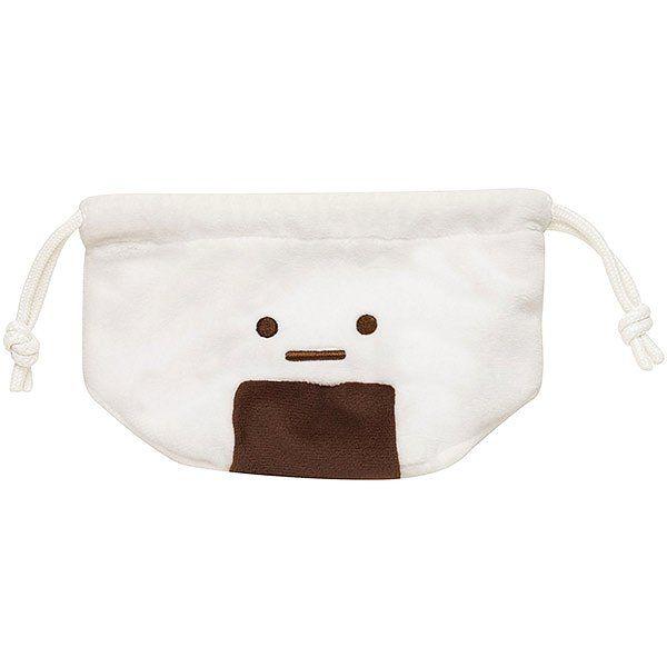 San-X ぬいぐるみミニ巾着[おにぎり] (すみっコぐらし) : まるる