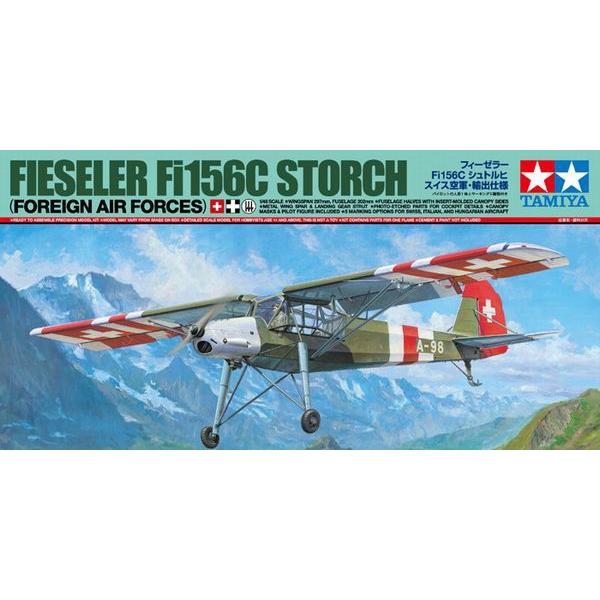 タミヤ1/48 フィーゼラー Fi156C シュトルヒ スイス空軍・輸出仕様  