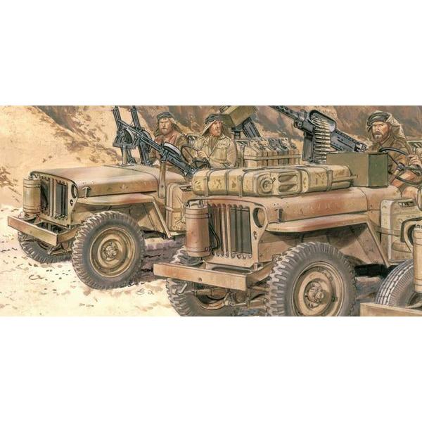 未組み立てドラゴン1/6 WW.II イギリス陸軍 SAS 1/4トン 4×4 WW.II イギリス陸軍 SAS 1/4トン 4x4 小型軍用車輌 (プラモデル