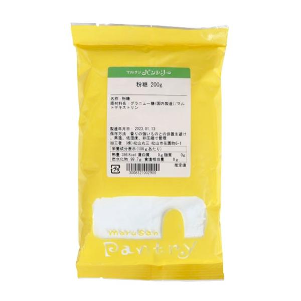 重たい生地（クッキー生地やパウンドケーキ、バターケーキ）に最適な粉糖です。トッピングなどには「溶けない粉糖」をお勧めいたします。