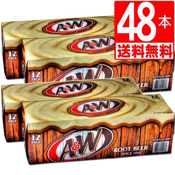 A&amp;Wルートビア48缶セット ドリンク 食品 ルートビア 沖縄　
