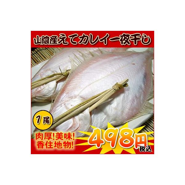 【商品名】 えてかれいの干物 【原材料名】 えてかれい（宗八カレイ）、食塩 【原料産地】 兵庫 【内容量】 1尾 【賞味期限】 お届け後、冷凍で約2週間、冷蔵庫で約３日 【オススメの食べ方】 焼いて食していただくのが、最も美味です。唐揚げな...