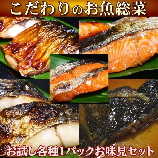 【簡単便利 レンジの目安は冷凍のまま約2分半】【お試し5パックお味見セット：送料無料】5種類各1パックずつ　市場の目利きがつくる美味しいお魚の総菜 手作り