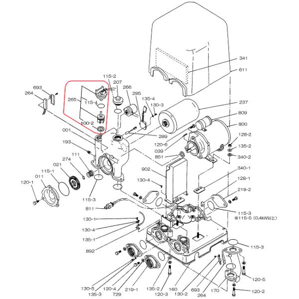 【メーカー工場在庫限り】【代引き不可】 荏原ポンプ HPAシリーズ 60Hz 20HPA6.12S フローチェッキセット 部品 修理 エバラフレッシャーミニ