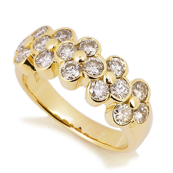 18K イエローゴールド　ダイヤモンドリング　#16 18K イエローゴールドダイヤモンドリング#16