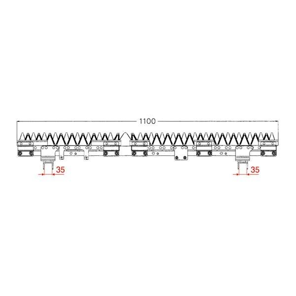 クボタ コンバイン刈刃 SR-21, SR-23, SR-M20, SR-M23 用 1台分セット 
