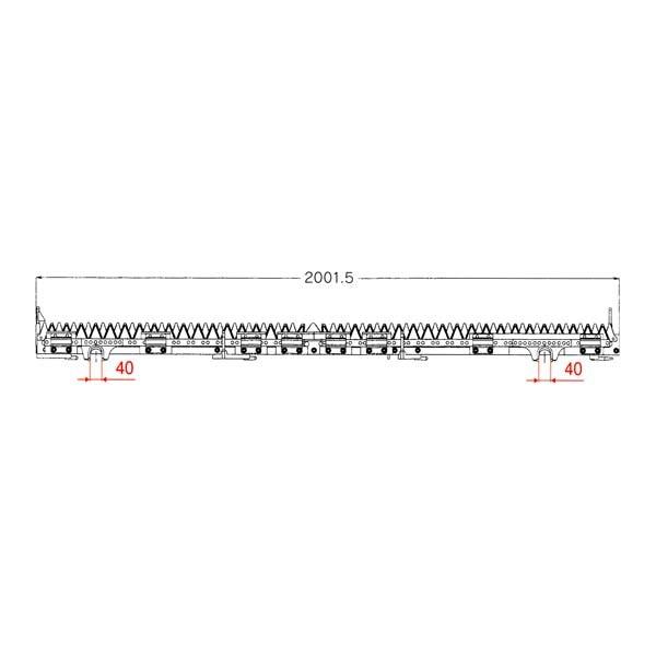 クボタ コンバイン刈刃 ER-108, ER-698, ER-6100, ER-6120, その他 用 1台分セット (品番7495) [ナシモト工業製]