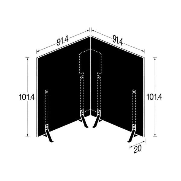 Andersen Stove ウォールヒートシールド コーナー用 (品番 Andersen Stove ウォールヒートシールド コーナー用 (品番