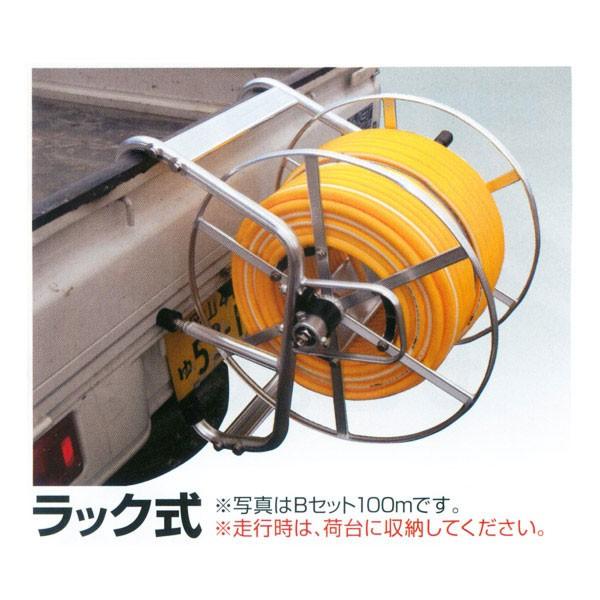 スプレーホースセット ライトグリーン高圧軽量ホース 8.5φ×100m 