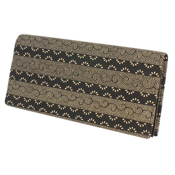 印傳屋　新品　長財布　爪唐草　鹿革　漆　上原勇七　定価24,840円 印傳屋（INDEN-YA） 印伝 甲州印伝 上原勇七 財布 長財布 印伝財布 束