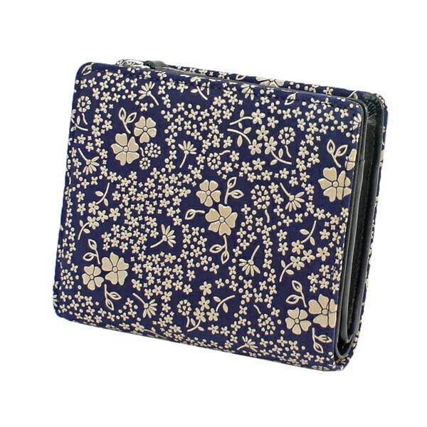 印傳屋 2つ折り財布 【新品】印伝 甲州印伝 紺 ネイビー 財布 上原勇七 印傳屋（INDEN-YA） 印伝 甲州印伝 上原勇七 財布 二つ折り財布 印伝