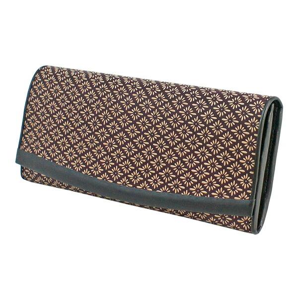 印伝 甲州印伝 印傳屋 上原勇七 財布 長財布 束入れ 2311 菱菊 紫地×白漆 鹿革 本革 レザー 和柄 ブランド 冬物 冬ギフト クリスマス 贈り物 YM01 印傳屋（INDEN-YA） 印伝 甲州印伝 上原勇七 財布 長財布 印伝財布 束