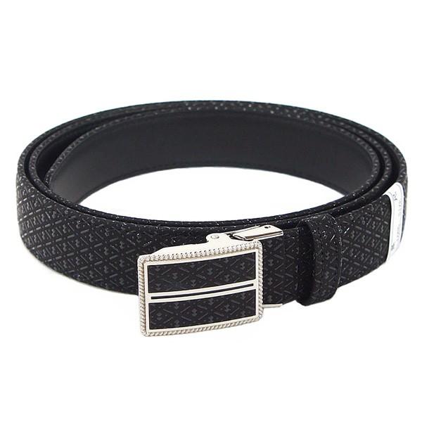 印傳屋 印伝 鹿革 レザーベルト ブラック 黒 インデンヤ トンボ