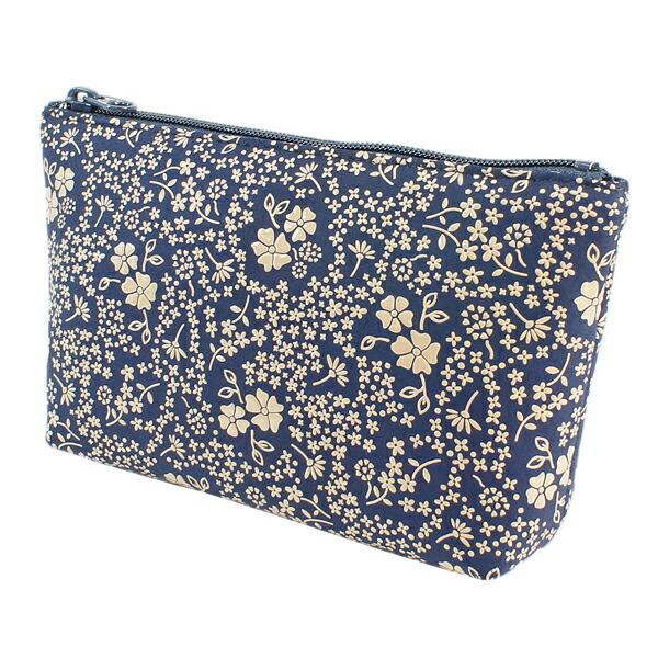 印伝 甲州印伝 印傳屋 上原勇七 ポーチ 化粧ポーチ 4405 小桜 黒地×赤