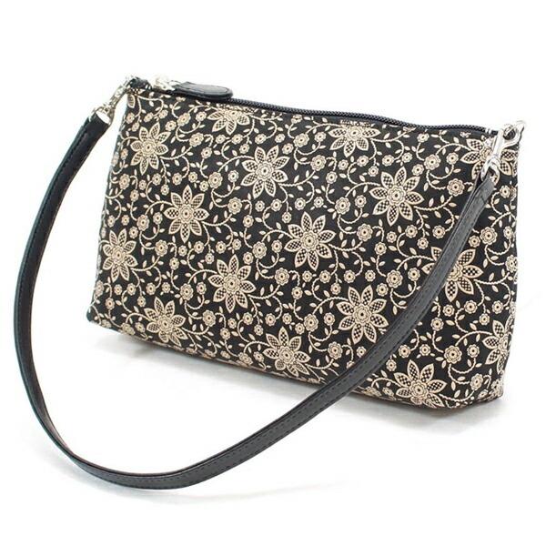 印傳屋（INDEN-YA） 印伝 甲州印伝 上原勇七 化粧ポーチ 手提げ 4411