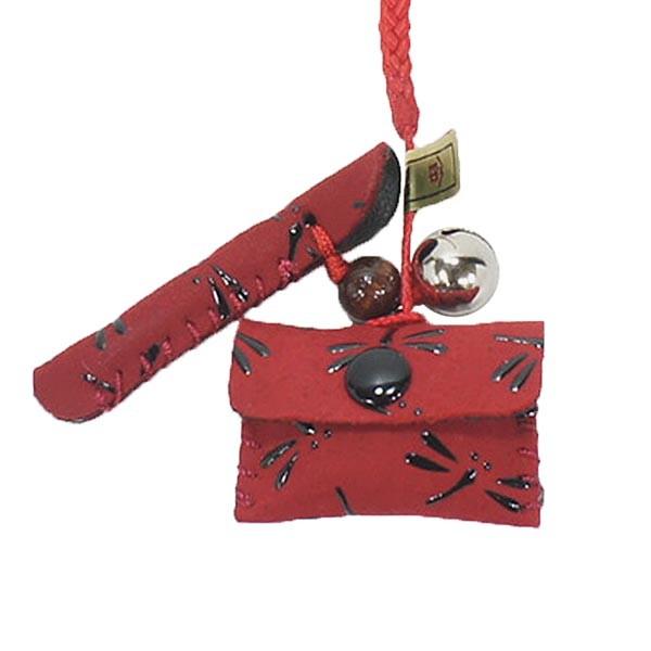 印傳屋（INDEN-YA） 印伝 甲州印伝 上原勇七 根付 ストラップ 供紐