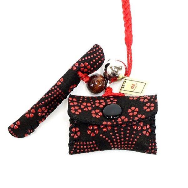 ネックストラップ大島紬と印伝調 ネックストラップ大島紬と印伝調