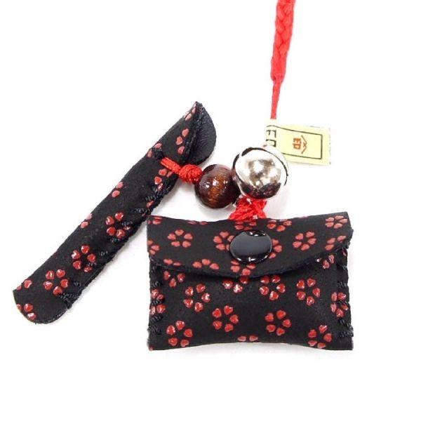 印傳屋（INDEN-YA） 印伝 甲州印伝 上原勇七 根付 ストラップ 供紐