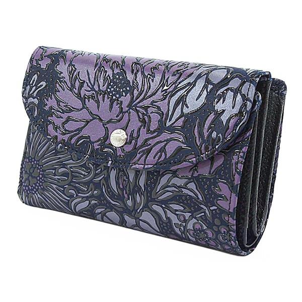 印伝 甲州印伝 印傳屋 上原勇七 財布 二つ折り財布 フロニティ 7223 鹿革 本革 レザー 花柄 ブランド 冬物 冬ギフト クリスマス 贈り物 YM02 印傳屋（INDEN-YA） 印伝 甲州印伝 上原勇七 財布 二つ折り財布 印伝