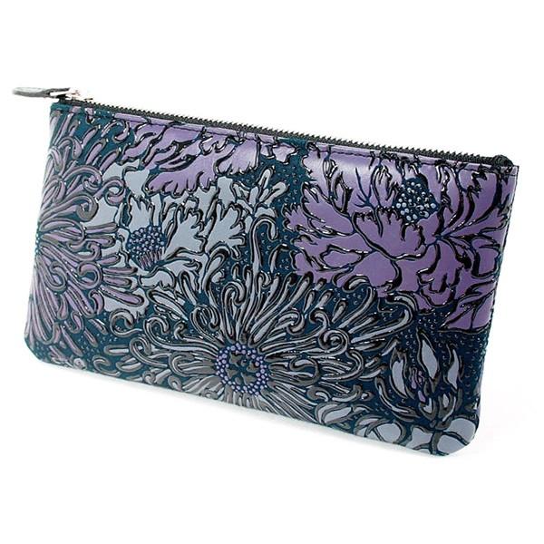 印伝 甲州印伝 印傳屋 上原勇七 ポーチ 通帳入れ フロニティ 7226 鹿革 本革 レザー 花柄 ブランド 冬物 冬ギフト クリスマス 贈り物 YM01 印傳屋（INDEN-YA） 印伝 甲州印伝 上原勇七 ポーチ 通帳入れ