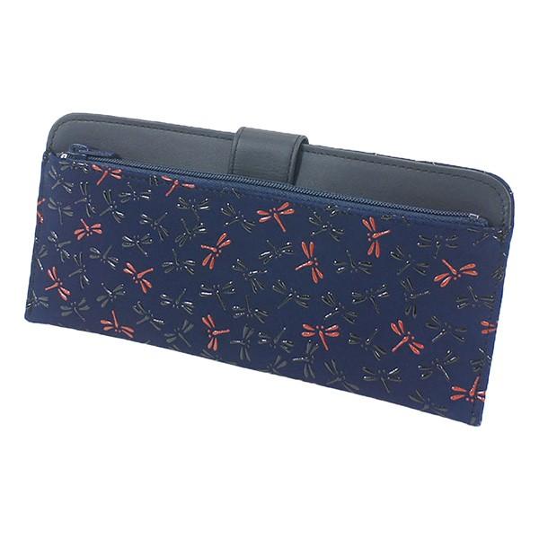 印伝 甲州印伝 印傳屋 上原勇七 財布 長財布 束入れ なごみ 7512 とんぼ 鹿革 本革 レザー 和柄 ブランド 冬物 冬ギフト クリスマス 贈り物 YM01 印傳屋（INDEN-YA） 印伝 甲州印伝 上原勇七 財布 長財布 印伝財布 束