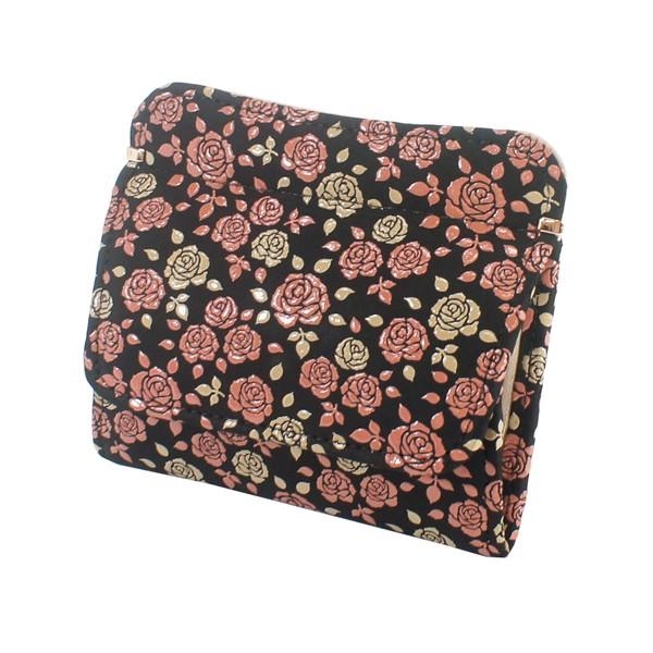 印伝 甲州印伝 印傳屋 上原勇七 財布 小銭入れ かぐわ 8411 ローズ小 鹿革 本革 レザー 花柄 ブランド 冬物 冬ギフト クリスマス 贈り物 YM01 印傳屋（INDEN-YA） 印伝 甲州印伝 上原勇七 財布 小銭入れ 印伝財布