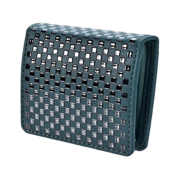 印伝 甲州印伝 印傳屋 上原勇七 財布 小銭入れ ケース いにしえ 9901-05 緑地×黒漆 鹿革 本革 レザー 和柄 ブランド 冬物 冬ギフト クリスマス 贈り物 YM01 印傳屋（INDEN-YA） 印伝 甲州印伝 上原勇七 財布 小銭入れ コイン