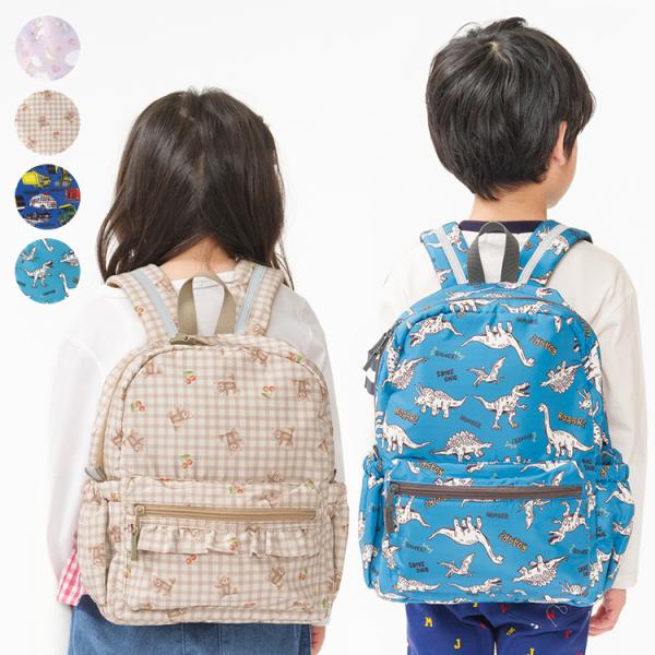 子供服 Kids Foret (キッズフォーレ) ユニコーン・くま・働く車・恐竜総柄リュック・バックパック S M L B17601