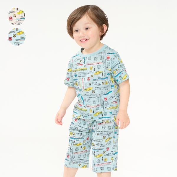 25夏SALE20%OFF価格 子供服 Kids Foret (キッズフォーレ) ＪＲ新幹線電車総柄半袖パジャマ B35790