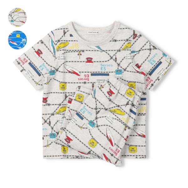 子供服 Kids Foret (キッズフォーレ) ＪＲ新幹線電車柄半袖パジャマ 90cm 100cm 110cm 120cm 130cm 140cm B37795