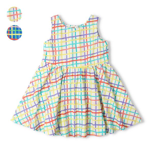 25夏SALE30%OFF価格子供服 t/mini (ターカーミニ) チェック柄ノースリーブワンピース 80cm 90cm 100cm 110cm 120cm 130cm K44332
