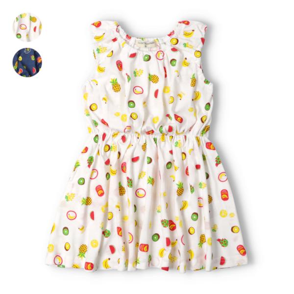 子供服 Naughty Company(ナウティカンパニー) フルーツ総柄ワンピース 80cm 90cm 100cm 110cm 120cm 130cm K44352