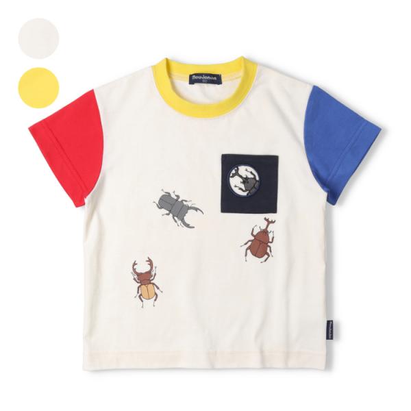 再値下げ 25夏SALE40%OFF価格 子供服 moujonjon (ムージョンジョン) 昆虫プリント半袖Ｔシャツ M34840