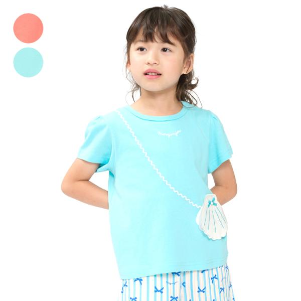26夏SALE20%OFF価格 子供服 moujonjon (ムージョンジョン) 貝ポシェット風Ｔシャツ M46860