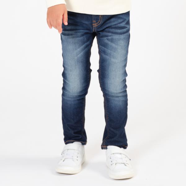再値下げ 25秋冬SALE50%OFF価格 moujonjon ムージョンジョン パウダーストレッチデニムスキニーパンツ 80cm〜140cm M65091