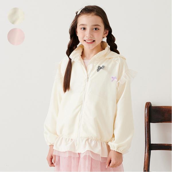 子供服 crescent (クレセント) フード収納リボン付きタフタジャケット・ジャンパー 80cm 90cm 100cm 110cm 120cm 130cm 140cm N66190