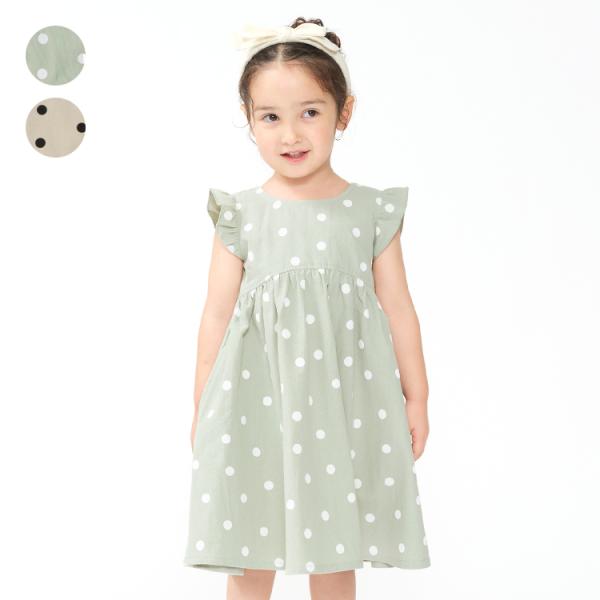 子供服 KIDS FOREST(キッズフォレスト)  【WEB限定】ドット柄ワンピース 80cm 90cm 100cm 110cm 120cm 130cm R46322