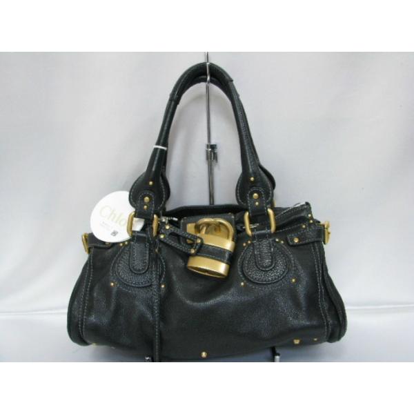 Chloe 【中古】美品 クロエ パディントン 7ESA02 ブラック Chloe 【中古】美品 クロエ パディントン 7ESA02 ブラック