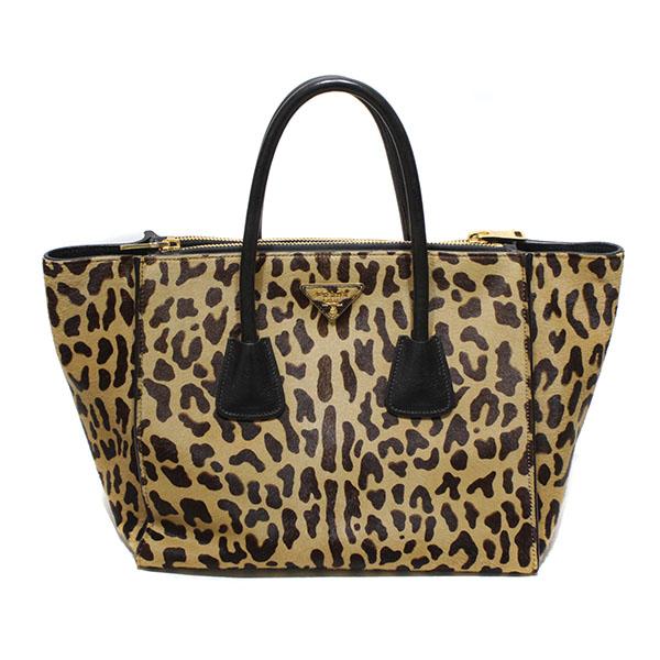 PRADA（プラダ） 希少 ハラコ レオパード ハンドバッグ ショルダー