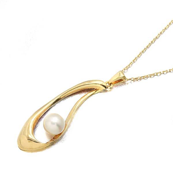 ミキモト MIKIMOTO パール K14YG ネックレス 44cm レディース 女性