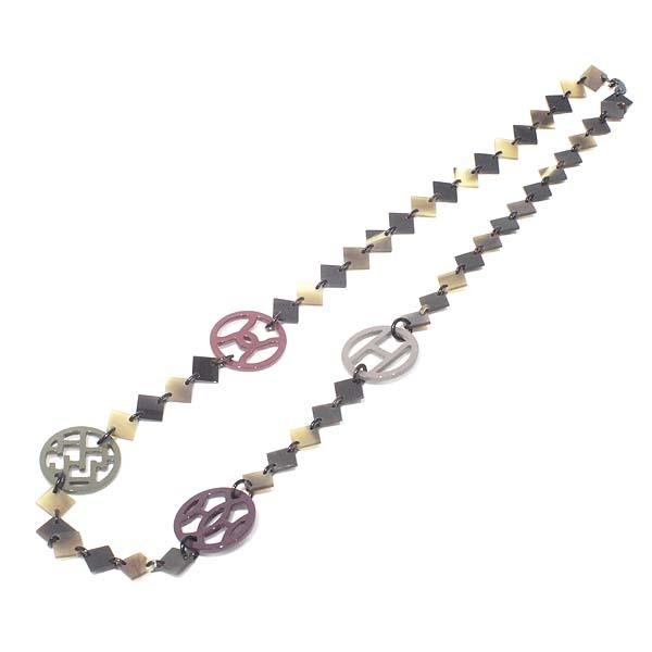 エルメス HERMES ディーバ ネックレス 全長105cm 水牛 バッファロー