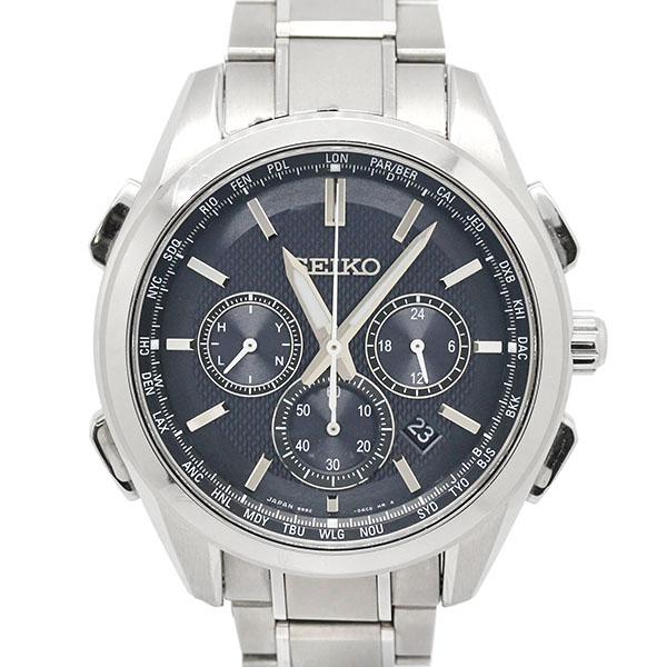 セイコー SEIKO ブライツ フライト エキスパートブラック文字盤 チタン