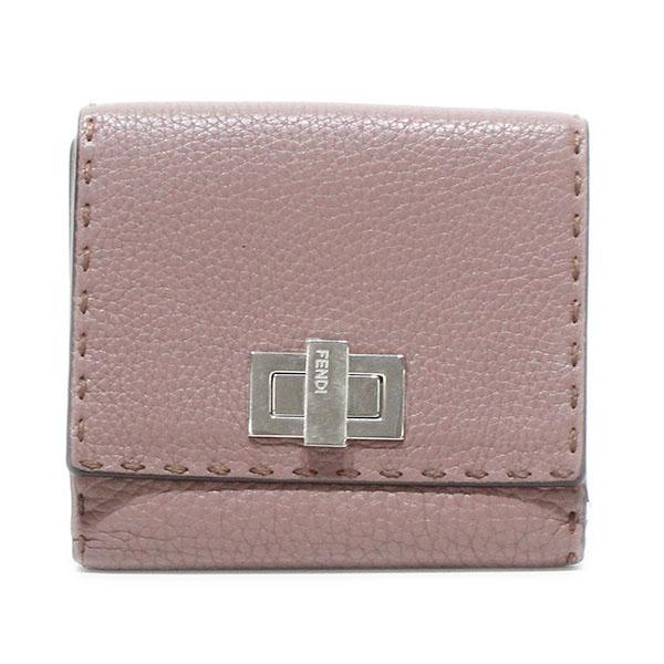FENDI フェンディ 3つ折り財布 セレリア ピンク