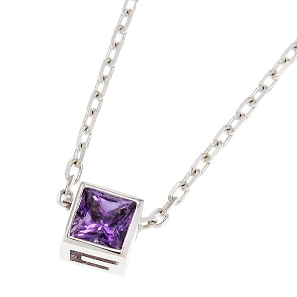 【美品】GUCCI アメジスト ネックレス　ホースシュー SV925 GUCCI（グッチ） GUCCI Gロゴ キューブ K18WG アメジスト ネックレス