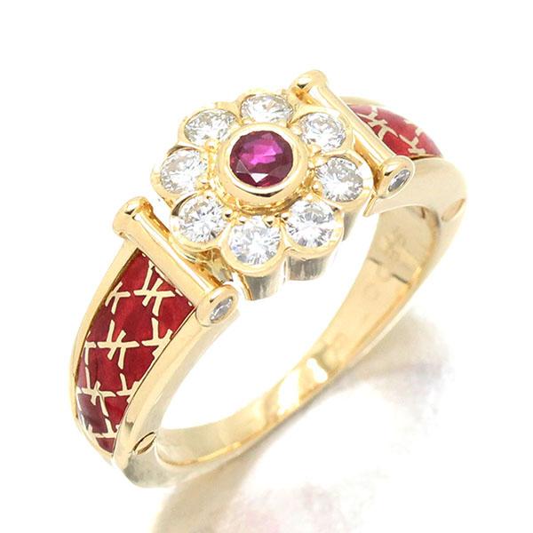 Korloff K18YG ダイヤモンドリング プライベートネーム入11号