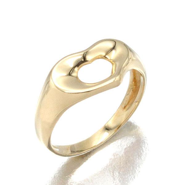 ティファニー TIFFANY&Co. オープンハート K18YG リング 10号 イエロー