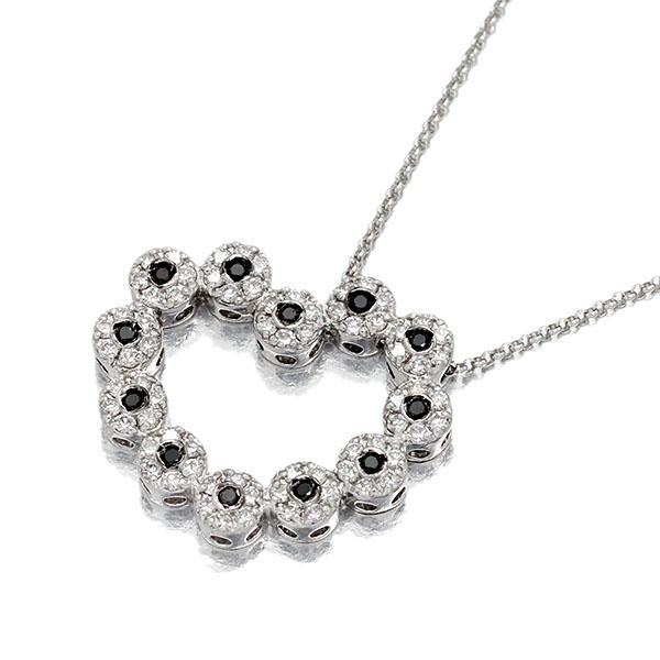 ポンテヴェキオ Ponte Vecchio ハートモチーフ K18WG ブラック  